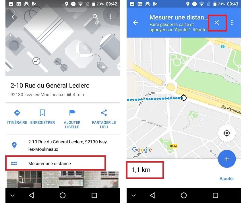 Calculer une distance avec Google Maps