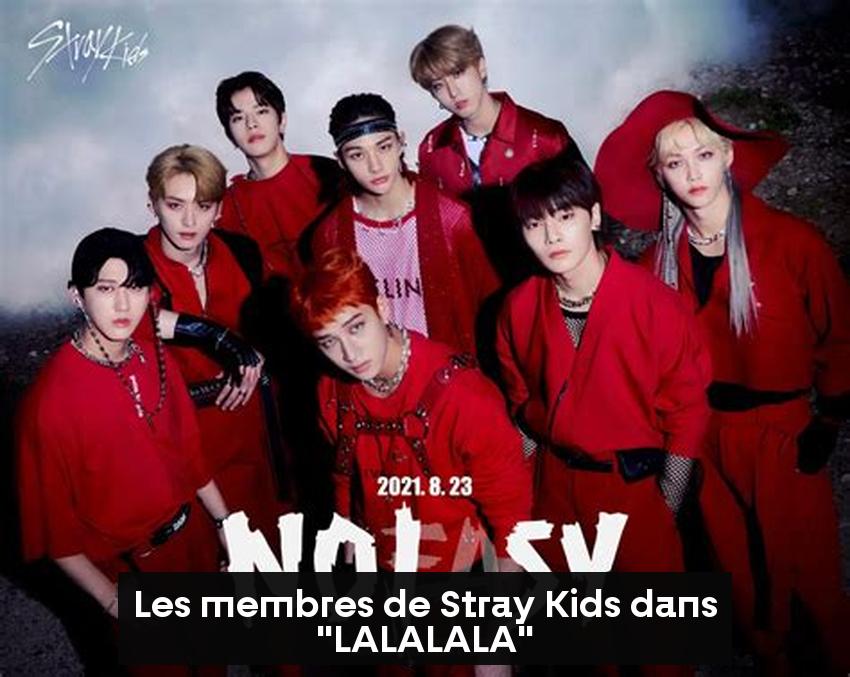 Les membres de Stray Kids dans "LALALALA"