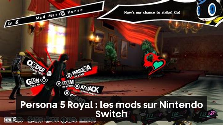 Persona 5 Royal : les mods sur Nintendo Switch